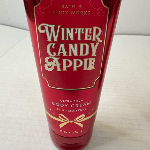 Bath & Body Works Winter Candy Apple Ultra Moisture Shea Body Cream 8oz x2 - Picture 4 of 7